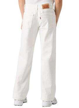 Pantalón vaquero Levis Wide Leg blanco para niña