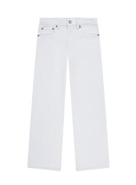 Pantalón vaquero Levis Wide Leg blanco para niña