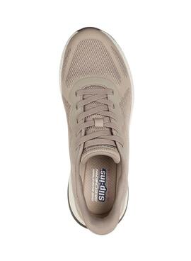 Zapatillas Skechers Bobs Squad Slip 4 taupe para hombre