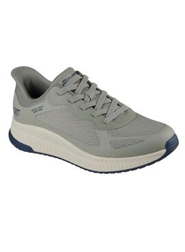 Zapatillas Skechers Bobs Squad Slip 4 verde para hombre