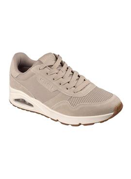 Zapatillas Skechers Uno vintage beige para mujer