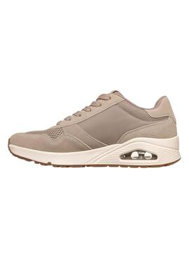 Zapatillas Skechers Uno vintage beige para mujer