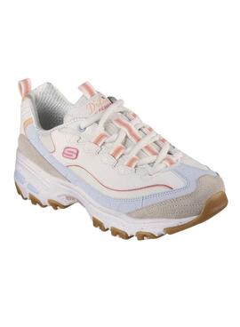 Zapatillas Skechers D Lites Bold beige para mujer