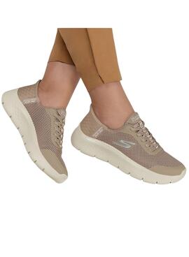 Zapatillas Skechers Go Walk beige para mujer