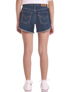Short Levis A Line azul oscuro para niña