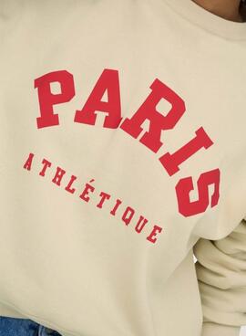 Sudadera Only Onlsweat Life beige para mujer