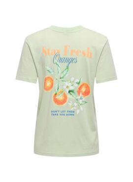 Camiseta Only Lucy verde para mujer