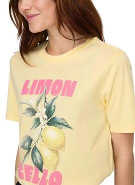 Camiseta Only Lucy amarillo para mujer