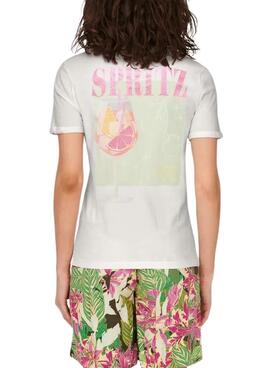 Camiseta Only Kita blanco para mujer