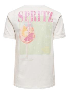 Camiseta Only Kita blanco para mujer