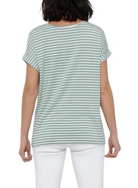 Camiseta Only Moster rayas verde para mujer