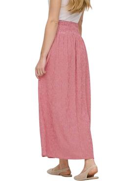 Falda Only Celle estampado vichy rojo para mujer