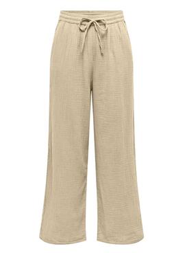 Pantalón Only Thyra beige para mujer