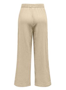 Pantalón Only Thyra beige para mujer