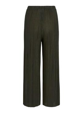 Pantalones Vila Viplisa plisado verde para mujer