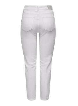 Pantalón vaquero Only Emily blanco para mujer