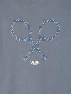 Sudadera Silbon raqueta étnica azul para hombre