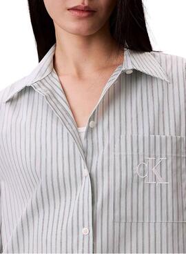 Camisa Calvin Klein rayas monologo para mujer