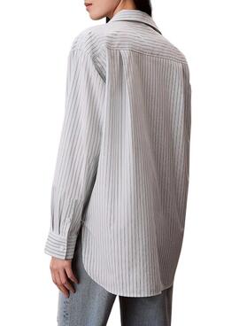 Camisa Calvin Klein rayas monologo para mujer