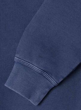 Sudadera Pepe Jeans Vernon logo circular azul oscuro para niño 