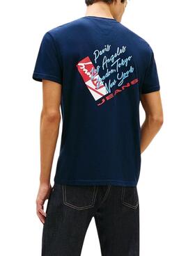 Camiseta Tommy Jeans Shift marino para hombre