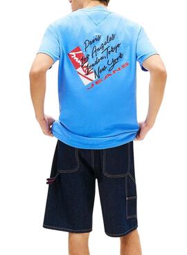 Camiseta Tommy Jeans Shift azulón para hombre