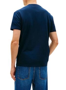 Camiseta Tommy Jeans Signature Stripe marino para hombre