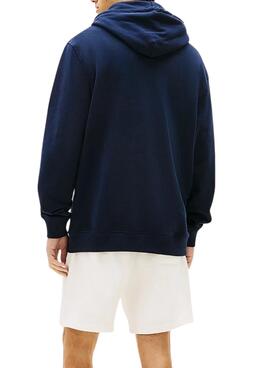 Sudadera Tommy Jeans Sign con capucha marino para hombre