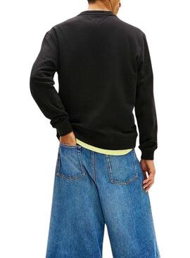 Sudadera Tommy Jeans Essential DNA negro para hombre