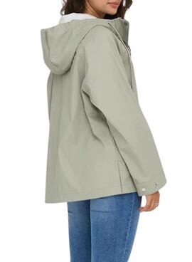 Chubasquero Only Elisa verde para mujer