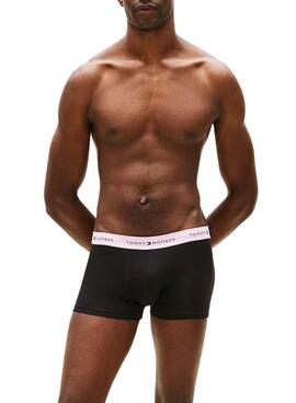 Pack 3 calzoncillos Tommy Hilfiger Trunk Signature negro multi para hombre