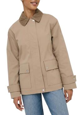 Chaqueta Only Evelyn camel para mujer