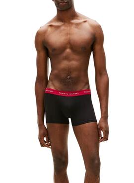 Pack 3 calzoncillos Tommy Hilfiger Trunk Signature negro cintura multi para hombre