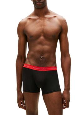 Pack 3 calzoncillos Tommy Hilfiger Trunk Signature negro cintura multi para hombre