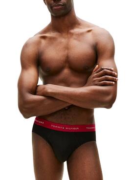 Paquete 3 calzoncillos Tommy Hilfiger slip negro para hombre