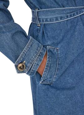 Gabardina denim Only Malou azul para mujer