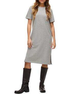 Vestido Vila Nora gris para mujer