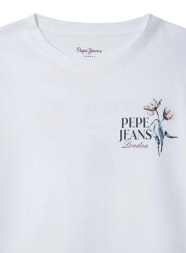 Camiseta Pepe Jeans Gaylor blanca para niña 