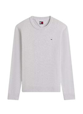 Jersey Tommy Jeans Essential slim gris para hombre