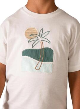 Conjunto bermuda Mayoral Seersucker Beige para niño 