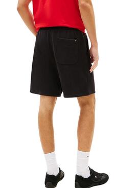 Pantalón corto Tommy Jeans Signature negro para hombre