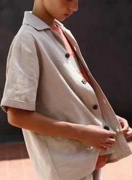 Camisa Mayoral beige para niño 