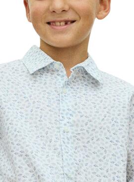 Camisa Mayoral estampado hojas para niño 