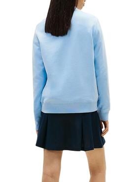 Sudadera Tommy Jeans Essential logo azul para mujer