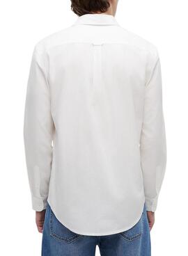 Camisa Tommy Jeans Popelín regular blanco para hombre