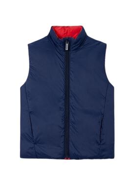 Chaleco Mayoral reversible en rojo y azul para niño 