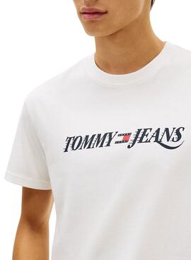 Camiseta Tommy Jeans Vintage logo blanco para hombre