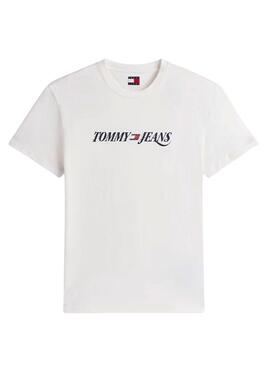 Camiseta Tommy Jeans Vintage logo blanco para hombre