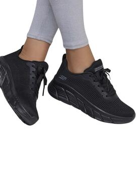 Zapatillas Skechers BOBS Sport B Flex Hi negro para mujer