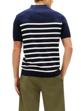 Polo Tommy Hilfiger Essential marino rayas para hombre